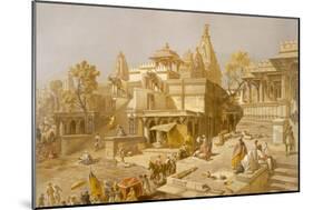 The Temple of Juggernauth, Oodepoore, from 'India Ancient and Modern', 1867 (Colour Litho)-English School-Mounted Giclee Print