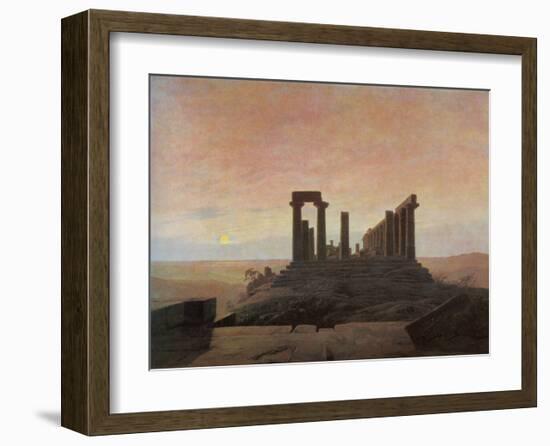 The Temple of Juno at Agrigento-Caspar David Friedrich-Framed Giclee Print