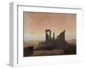 The Temple of Juno at Agrigento-Caspar David Friedrich-Framed Giclee Print