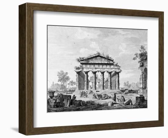 The Temple of Juno at Paestum-Luigi Balugani-Framed Giclee Print