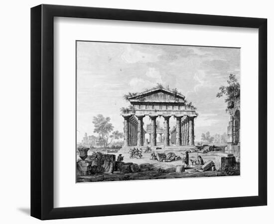 The Temple of Juno at Paestum-Luigi Balugani-Framed Giclee Print