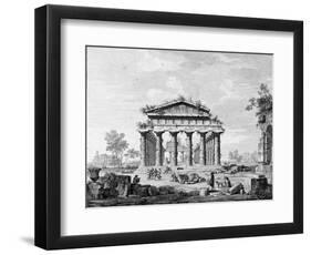 The Temple of Juno at Paestum-Luigi Balugani-Framed Giclee Print