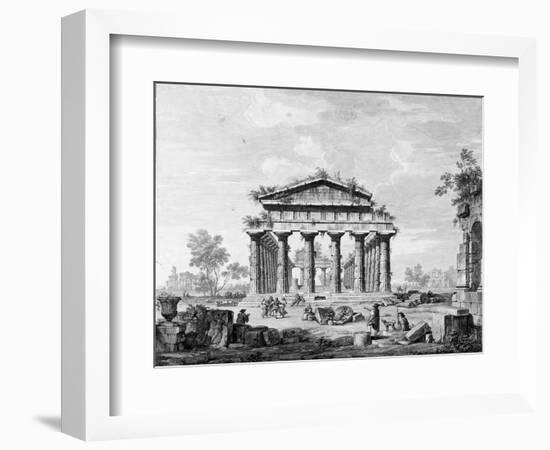 The Temple of Juno at Paestum-Luigi Balugani-Framed Giclee Print