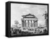 The Temple of Juno at Paestum-Luigi Balugani-Framed Stretched Canvas