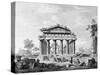 The Temple of Juno at Paestum-Luigi Balugani-Stretched Canvas