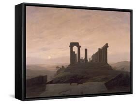 The Temple of Juno in Agrigento-Caspar David Friedrich-Framed Stretched Canvas