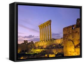 The Temple of Jupiter, Baalbek, Bekaa Valley, Lebanon-Charles Bowman-Framed Stretched Canvas