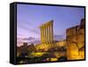 The Temple of Jupiter, Baalbek, Bekaa Valley, Lebanon-Charles Bowman-Framed Stretched Canvas