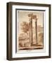 The Temple of Jupiter Tonans - Restored by Camporesi, 1833-Agostino Tofanelli-Framed Premium Giclee Print