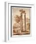 The Temple of Jupiter Tonans - Restored by Camporesi, 1833-Agostino Tofanelli-Framed Giclee Print