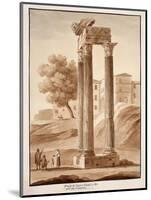 The Temple of Jupiter Tonans - Restored by Camporesi, 1833-Agostino Tofanelli-Mounted Giclee Print