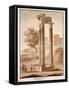 The Temple of Jupiter Tonans - Restored by Camporesi, 1833-Agostino Tofanelli-Framed Stretched Canvas