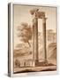 The Temple of Jupiter Tonans - Restored by Camporesi, 1833-Agostino Tofanelli-Stretched Canvas