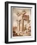 The Temple of Jupiter Tonans, Ruins, 1833-Agostino Tofanelli-Framed Giclee Print