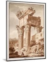The Temple of Jupiter Tonans, Ruins, 1833-Agostino Tofanelli-Mounted Giclee Print