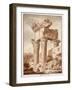 The Temple of Jupiter Tonans, Ruins, 1833-Agostino Tofanelli-Framed Giclee Print