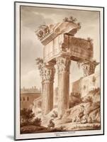 The Temple of Jupiter Tonans, Ruins, 1833-Agostino Tofanelli-Mounted Giclee Print