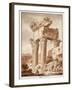 The Temple of Jupiter Tonans, Ruins, 1833-Agostino Tofanelli-Framed Giclee Print