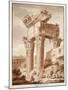 The Temple of Jupiter Tonans, Ruins, 1833-Agostino Tofanelli-Mounted Giclee Print