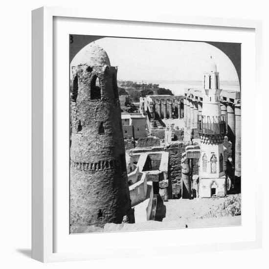 The Temple of Luxor, Egypt, 1905-Underwood & Underwood-Framed Photographic Print