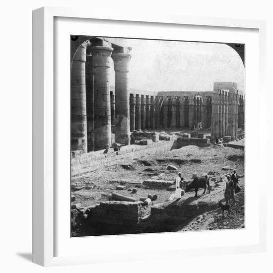 The Temple of Luxor, Thebes, Egypt, C1900-Underwood & Underwood-Framed Photographic Print