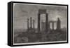 The Temple of Minerva in Aegina, Greece-Harry John Johnson-Framed Stretched Canvas