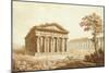 The Temple of Neptune and the Basilica at Paestum-Franz Kaisermaan-Mounted Giclee Print