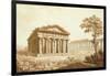 The Temple of Neptune and the Basilica at Paestum-Franz Kaisermaan-Framed Giclee Print