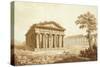 The Temple of Neptune and the Basilica at Paestum-Franz Kaisermaan-Stretched Canvas