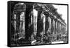 The Temple of Neptune at Paestum, Etched by Francesco Piranesi, 1778-Giovanni Battista Piranesi-Framed Stretched Canvas
