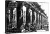 The Temple of Neptune at Paestum, Etched by Francesco Piranesi, 1778-Giovanni Battista Piranesi-Stretched Canvas