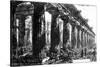 The Temple of Neptune at Paestum, Etched by Francesco Piranesi, 1778-Giovanni Battista Piranesi-Stretched Canvas