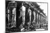 The Temple of Neptune at Paestum, Etched by Francesco Piranesi, 1778-Giovanni Battista Piranesi-Mounted Giclee Print