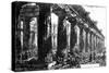 The Temple of Neptune at Paestum, Etched by Francesco Piranesi, 1778-Giovanni Battista Piranesi-Stretched Canvas