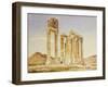 The Temple of Olympian Zeus, Athens, 1849-A. Lavezzari-Framed Giclee Print