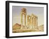 The Temple of Olympian Zeus, Athens, 1849-A. Lavezzari-Framed Giclee Print