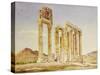 The Temple of Olympian Zeus, Athens, 1849-A. Lavezzari-Stretched Canvas