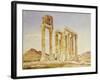 The Temple of Olympian Zeus, Athens, 1849-A. Lavezzari-Framed Giclee Print