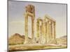 The Temple of Olympian Zeus, Athens, 1849-A. Lavezzari-Mounted Giclee Print