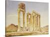 The Temple of Olympian Zeus, Athens, 1849-A. Lavezzari-Stretched Canvas