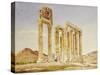 The Temple of Olympian Zeus, Athens, 1849-A. Lavezzari-Stretched Canvas