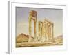 The Temple of Olympian Zeus, Athens, 1849-A. Lavezzari-Framed Giclee Print