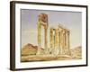 The Temple of Olympian Zeus, Athens, 1849-A. Lavezzari-Framed Giclee Print