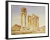 The Temple of Olympian Zeus, Athens, 1849-A. Lavezzari-Framed Giclee Print