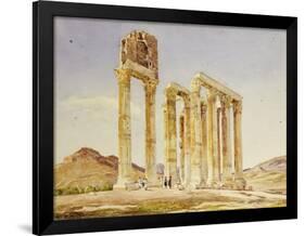 The Temple of Olympian Zeus, Athens, 1849-A. Lavezzari-Framed Giclee Print