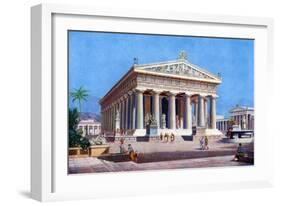 The Temple of Poseidon, Paestum, Italy, 1933-1934-Joseph Buhlmann-Framed Giclee Print