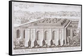The Temple of Solomon, Jerusalem, from "Entwurf Einer Historischen Architektur," 1721-Johann Bernhard Fischer Von Erlach-Framed Stretched Canvas