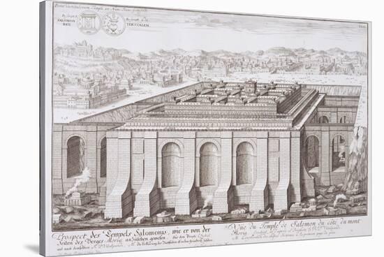 The Temple of Solomon, Jerusalem, from "Entwurf Einer Historischen Architektur," 1721-Johann Bernhard Fischer Von Erlach-Stretched Canvas