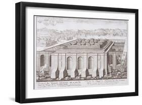 The Temple of Solomon, Jerusalem, from "Entwurf Einer Historischen Architektur," 1721-Johann Bernhard Fischer Von Erlach-Framed Giclee Print