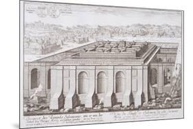 The Temple of Solomon, Jerusalem, from "Entwurf Einer Historischen Architektur," 1721-Johann Bernhard Fischer Von Erlach-Mounted Premium Giclee Print